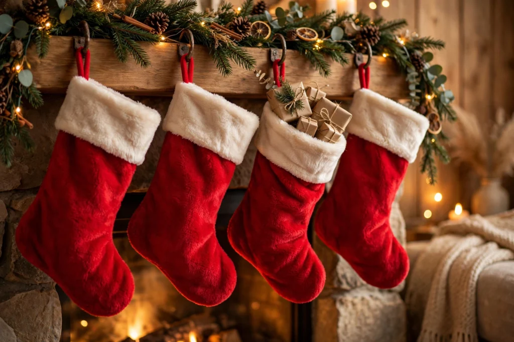 Stocking stuffers — plush Christmas stockings