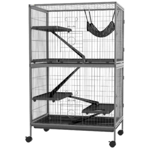 5-Tier Rolling Small Animal Cage, Deluxe Guinea Pig Cage, Ferret Cage