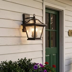Matte Black Birdhouse Outdoor Wall Light — XL