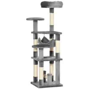 52" Multi-Level Cat Tree Tower, Kitten Scratcher Activity Center Play