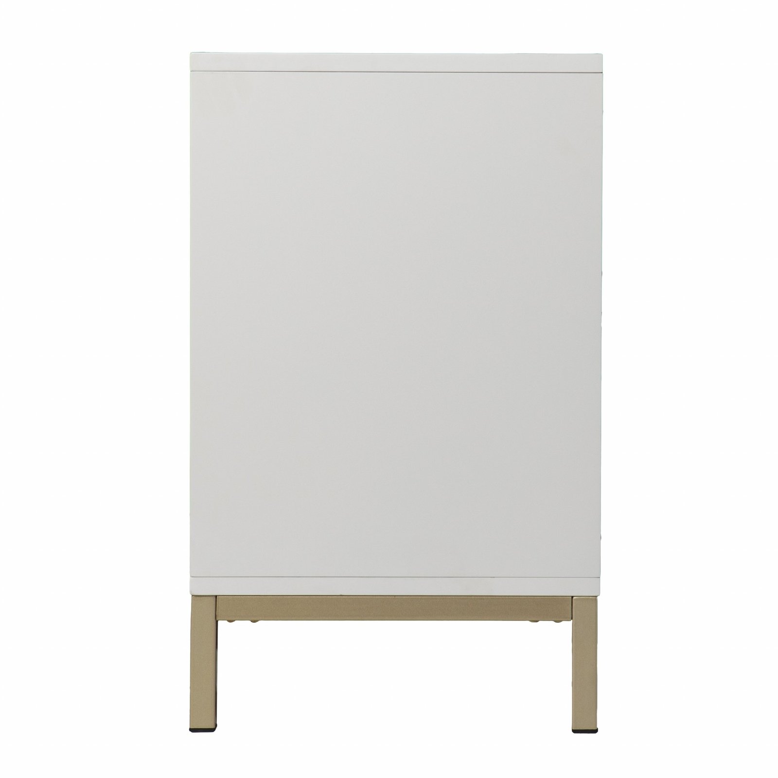 White Carved Geometric Sideboard — 40" - Image 4