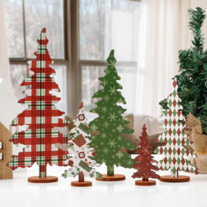 Wooden Christmas Tree Signs, 5 Sizes, Indoor Holiday Decor