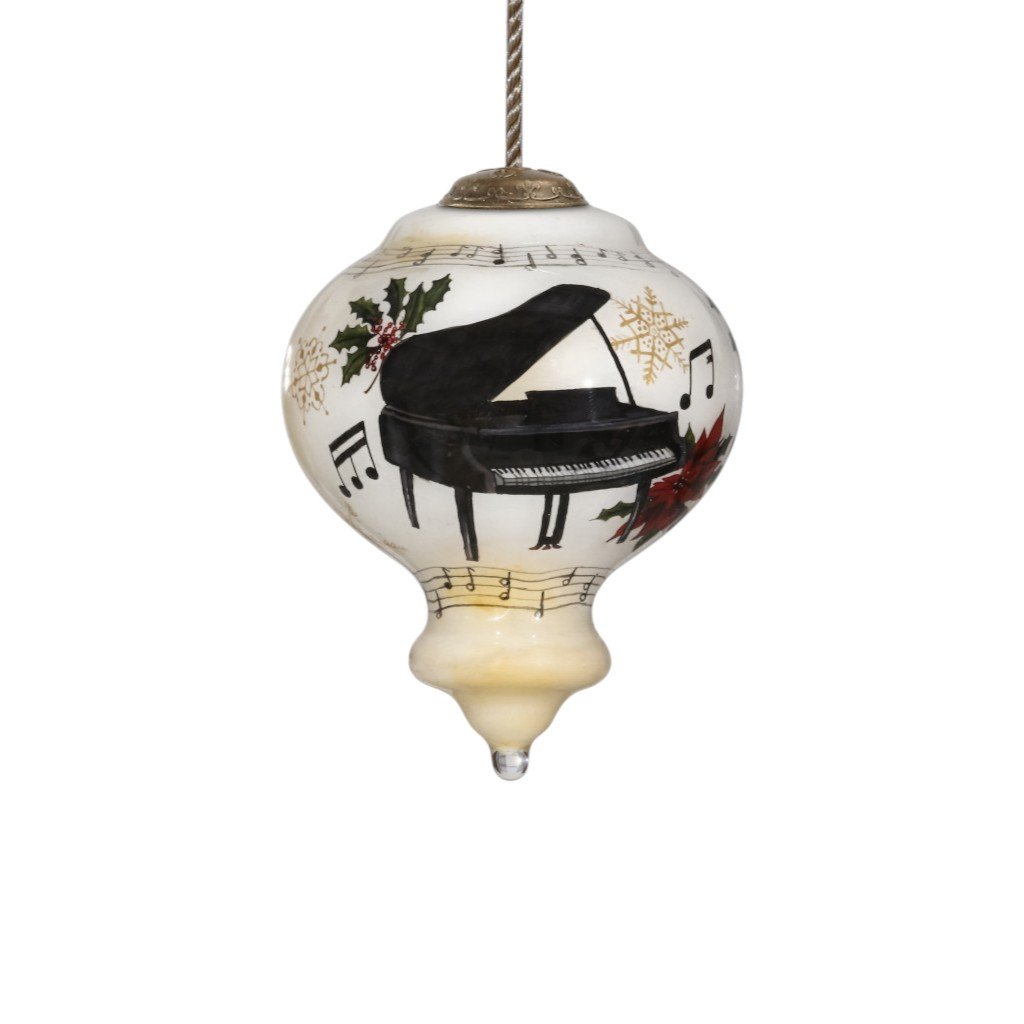 Grand Piano Glass Christmas Ornament — Hand Painted - Image 2