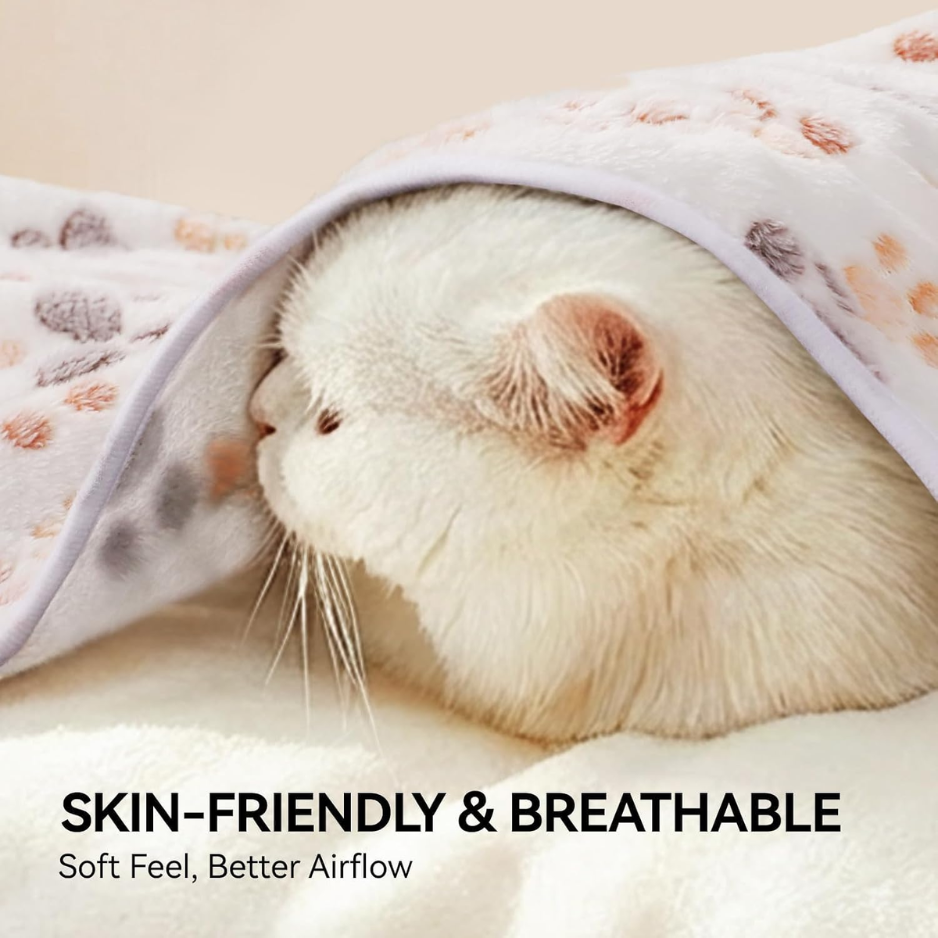 3 Pack Soft Fleece Dog Blankets, Warm & Fluffy Pet Throws - Image 3