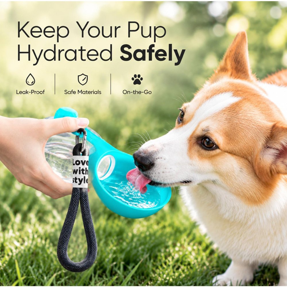 Portable Dog Water Bottle, 285ml BPA Free PETG Pet Travel Water Bottle - Image 5