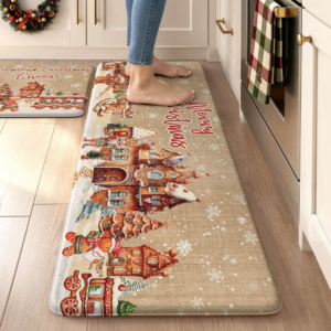 Christmas Kitchen Mats For Floor Cushioned Anti Fatigue Comfort Mat