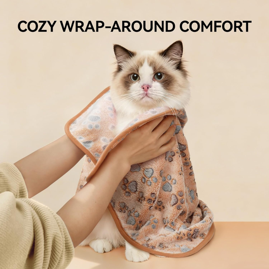 3 Pack Soft Fleece Dog Blankets, Warm & Fluffy Pet Throws - Image 4