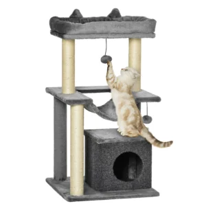39.25'' Cat Tree Tower Multi-Level Kitten House with Scratching Post C