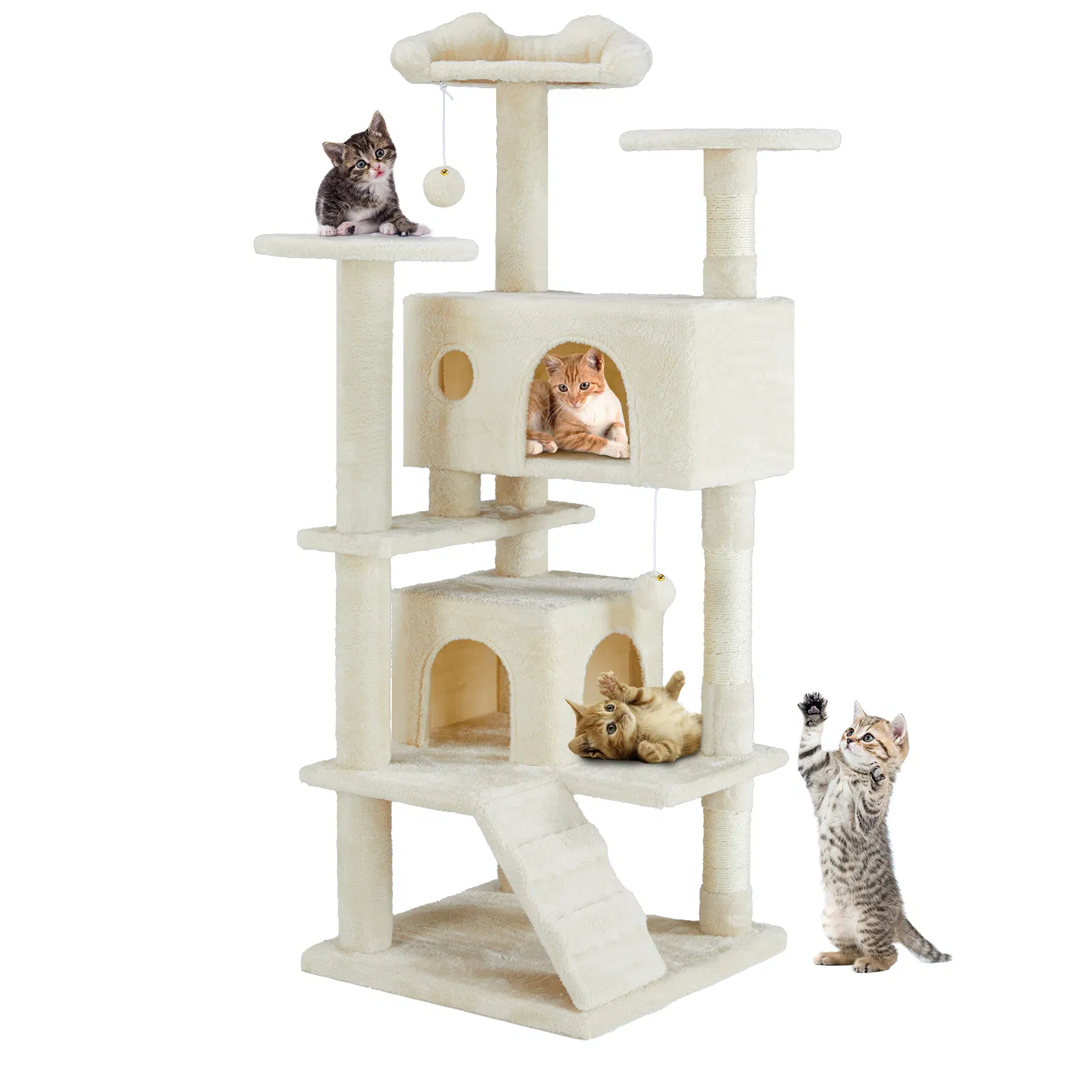 Multi-functional cat tree house cat climbing frame, lounge and recreat