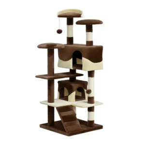 53" Cat Tree Scratching Large Kitten Play House Multi-Level Activity C